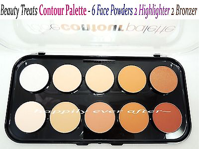#ad Beauty Treats Contour Palette 6 Face Powders 2 Highlighter 2 Bronzers $12.99