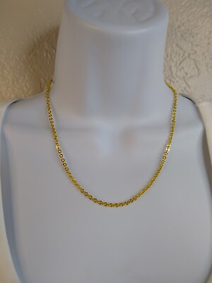 #ad Unbranded Single Gold Tone Chain Necklace 18quot; $10.39