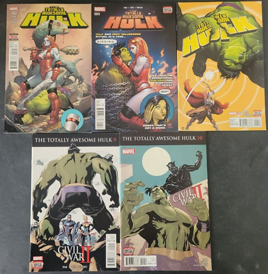 #ad THE TOTALLY AWESOME HULK SET OF 5 ISSUES MARVEL COMICS AMADEUS CHO GREG PAK $11.99