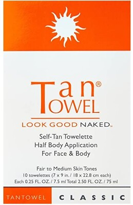 #ad #ad Tan Towel Half Body Classic 10 Pack NEW FRESH $28 Retail $19.99