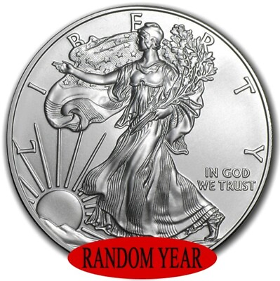 #ad Random Year American Silver Eagle 1 oz .999 Fine Silver $1 Coin BU In Stock $36.82
