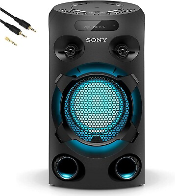 #ad Sony Portable Bluetooth Party Speaker. LED Lights and DJ Sound Black $189.99