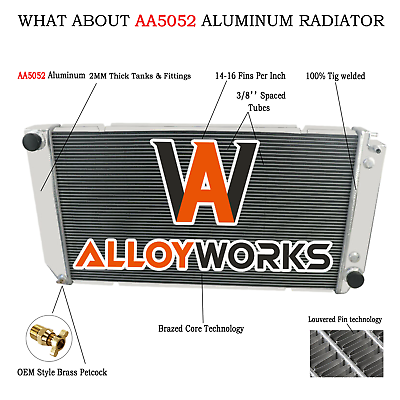 #ad 4 Row Aluminum Radiator For 94 2000 Chevy C1500 C2500 C3500 K1500 K2500 6.5L V8 $259.00