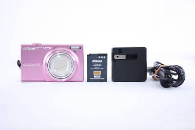 #ad Nikon COOLPIX S6100 Gloss PINK 20.0MP Digital Camera Body English Language used $200.00
