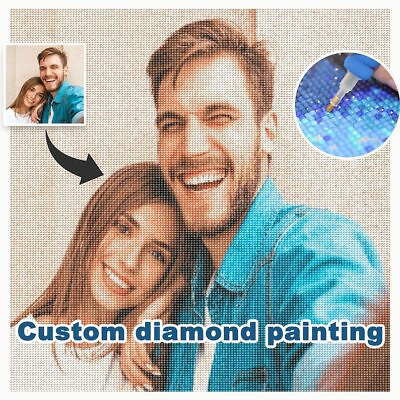 #ad Custom 5D Diamond Painting Kits for Adult Turn Photo into Diamond Art DIY Gift $33.99