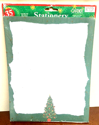 #ad Traditional Merry Christmas Tree Classic Green Computer Letter Paper 35 Sheets $7.99