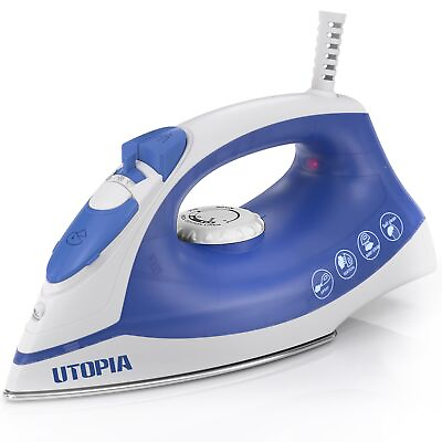 #ad Utopia Home Steam Iron for Clothes Non Stick Soleplate 1200W Clothes Iron... $19.05