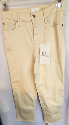1822 Denim Jeans Womens 6 28 Beige Leg Cheeky Straight Cotton Blend Casual NWT $17.85