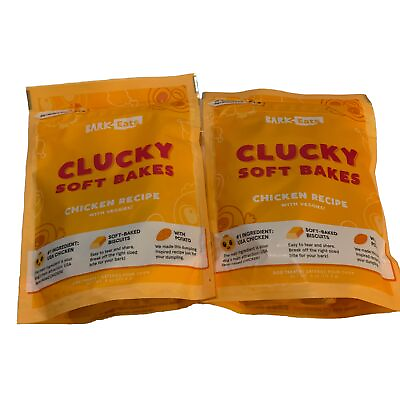 #ad 2 Bark Box Bark Eats Clucky Soft Bakes Chicken Recipe Veggies Dog Treats 03 25 $11.99