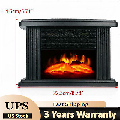 #ad #ad New 1000W Electric Fireplace Standing Space Heater Stove 3D Flame Log Burner $49.30