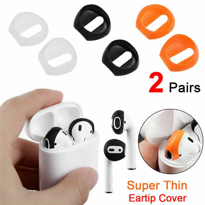 #ad 2 Pair Anti Slip Earbud Silicone Cover Case Earphone Tips For Apple AirPods $3.59