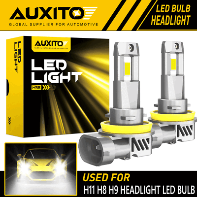 #ad 2 4 8 10X H11 H8 LED Headlight kIT Bulbs 6500k White 26000LM High Low Beam EOA $34.19
