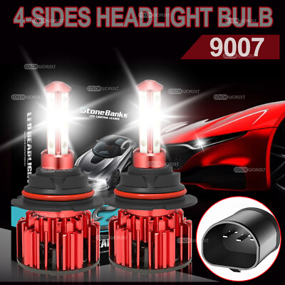 #ad 2x 9007 HB5 LED Headlight Bulbs Kit 6500K White High Low Beam Light Super Bright $11.99