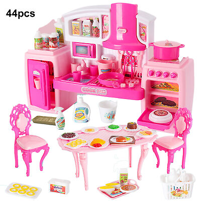 #ad 1 Set Kitchen Toy Decorative Easy using Dollhouse Mini Kitchen Toy Suit Co 44pcs $41.20