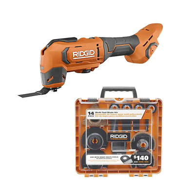 #ad Cordless Oscillating Multi Tool No Battery with 14 Piece Blade Accessory Kit $176.76