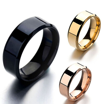 #ad Men Titanium Stainless Ring Lover Couple Rings Jewelry Vintage Cool Rings Gifts $0.99
