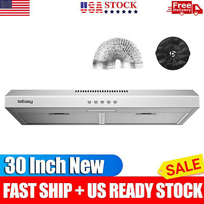#ad Kitchen Range Hood 30 inch Under Cabinet Cook 3 Speed Vent Fan Ducted Ductless $93.37