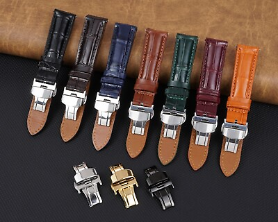 #ad Alligator Leather Watch Band Real Crocodile Watch Strap Classic Gift for Men $24.69