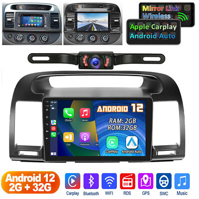#ad Car Apple Carplay Android Auto GPS Stereo Radio Fits For Toyota Camry 2000 2006 $129.98