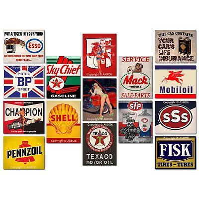 #ad Vintage Auto Motorcycle Oil Gasoline Posters Retro Garage Gas Oil Posters Oil... $33.48
