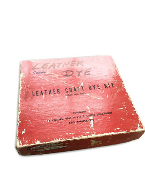 #ad Vintage Tandy Leather Craft Color Dye Kit Complete $45.00
