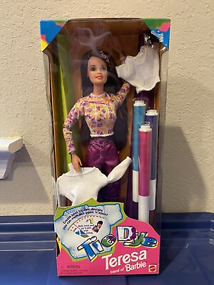#ad Barbie Tie Dye Teresa Doll with T shirts amp; Markers Mattel 1998 No. 20506 NRFB $20.00