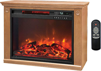 #ad Lifesmart Lifepro 1500 Watts Portable Electric Infrared Quartz Indoor Fireplace $309.99