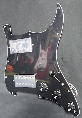 #ad Loaded Black HH for Strat Pickguard W GM Hot Hexbuckers amp; Mods $95.00