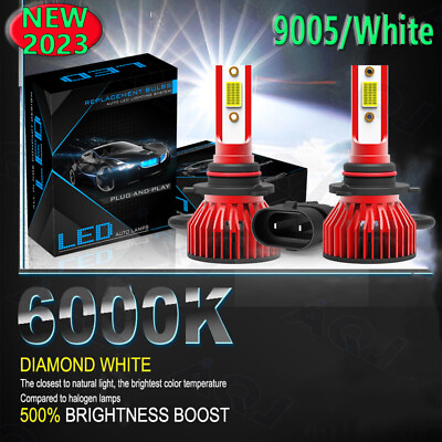 #ad LED Headlight Kit 9005 HB3 1700W 255000LM 6000K High Beam White Bulbs Power $16.49
