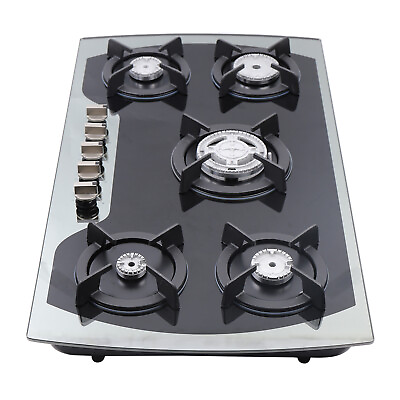 #ad USA 5 Burners Gas Stove 35.4quot; Built In Gas Cooktop Natural Gas Propane Stainless $187.00