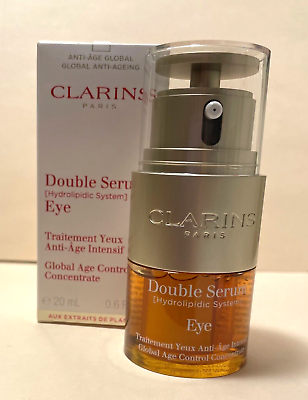 #ad #ad CLARINS Double Serum Eye Global Age Control Concentrate 20ml NIB Pump Unsealed $36.95