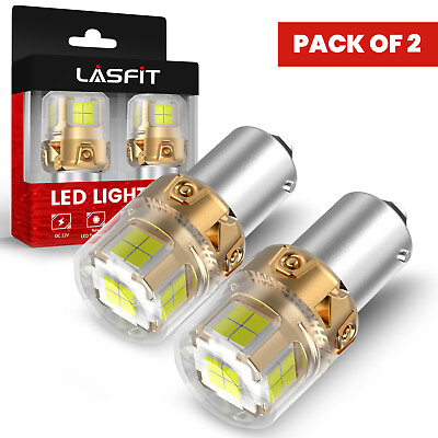 #ad LASFIT 1156 7506 BA15S LED Backup Reverse Turn Light Bulbs 6000K White L2 Series $22.99