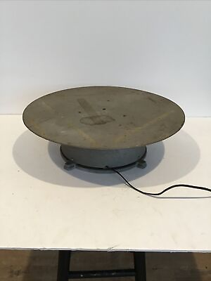 #ad Vintage Electric Revolving Display Turntable Metal 17quot; Slow Turning Heavy 11lbs $199.95