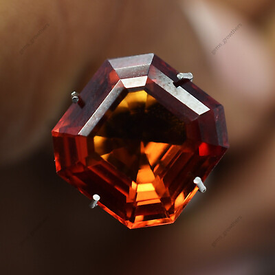 #ad CERTIFIED Natural ORANGE Sapphire 6.20 Ct Mind Blowing SQUARE CUT Gemstones $16.70