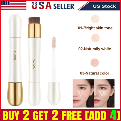 #ad 2in1 Foundation Anti wrinkle Concealer Foundation Stick With Built in Brush HOT $3.99