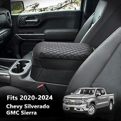 #ad Console Lid Armrest Cover Cushion Pad Fits Chevy Silverado GMC Sierra 2020 2024 $36.99