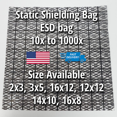 #ad 10x to 1000x Premium ESD Anti Static Shielding Bags Open Top 2quot; 16quot; X 3quot; 14quot; $8.09