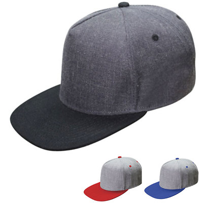 #ad Flat Bill Two Tone 5 Panel Constructed Low Crown Baseball Snapback Hats Caps $13.95