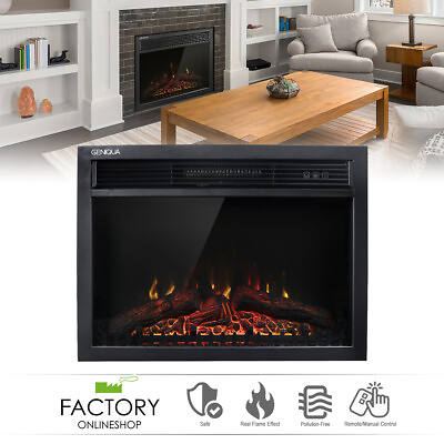 #ad 23quot; 30quot; Recessed Wall Mounted Electric Fireplace Insert Heater Remote LED Flame $119.96
