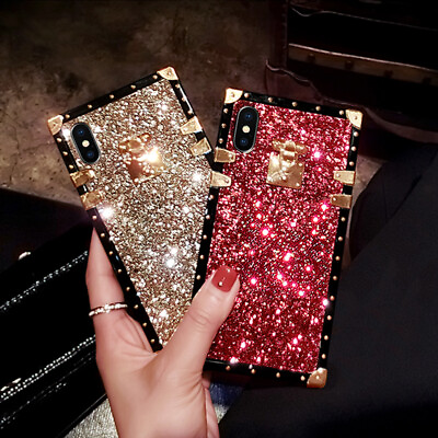 Bling Glitter Luxury Square Case Cover For iPhone 15 14 13 12 11 Pro Max X 8 7 6 $9.99