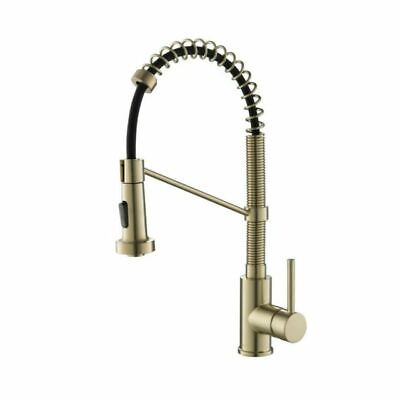 #ad Kraus Bolden KPF 1610BG 18quot; Pull Down Kitchen Faucet Brushed Gold $206.95