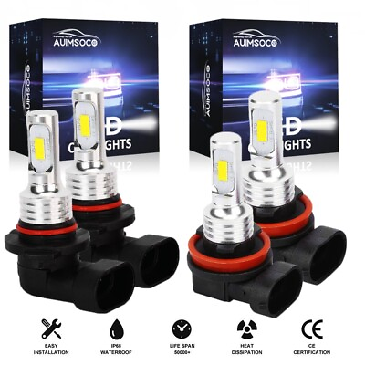 #ad For 2008 2018 Toyota Sequoia Sport Utility 4 Door LED Headlight Bulb High Low 4x $24.99
