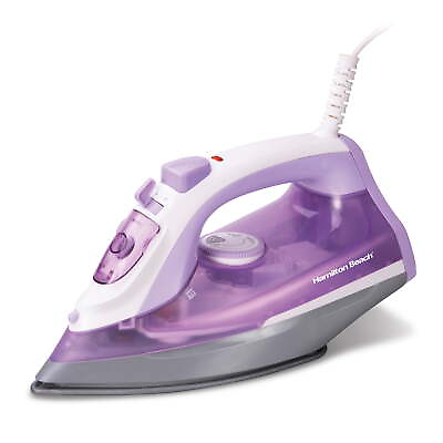 #ad Steam Iron with Extra Glide Nonstick Soleplate Fast Heating Anti Drip Purple $20.00