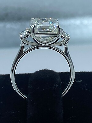 #ad RARE 7.50 ct Off White Radiant Diamond Solitaire ring 925 Silver All Sizes $196.00