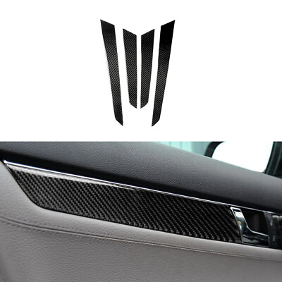 #ad 4Pcs Carbon Fiber Door Panel Cover Trim For Mercedes Benz C Class W204 2007 2013 $25.47