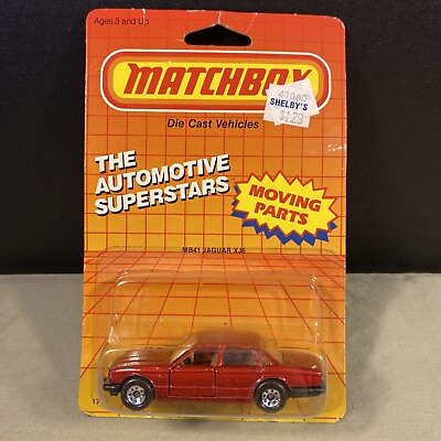 #ad 1987 Matchbox The Automotive Superstars Moving Parts MB41 Jaguar XJ6 Sealed Read $9.99