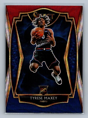 #ad TYRESE MAXEY 2020 21 Panini Select TRI COLOR PRIZM Premier RC Rookie #174 Sixers $20.91