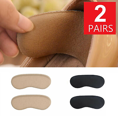 #ad 2 Pairs Fabric Shoe Pads Cushion Liner Grip Back Heel Inserts Insoles $2.99