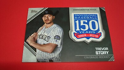 #ad 2019 Topps Update Rockies TREVOR STORY 150 Years Commemorative Patch No. AMP TS $3.79