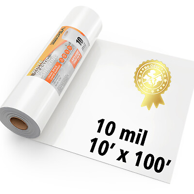 #ad 1000sqft Solid White Vapor Barrier Attic Reflective Waterproof Insulation 10ft $149.99